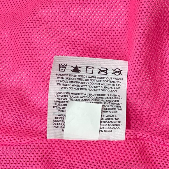 New Nike Golf Medium Jacket Pink Fuchsia Gingham Hood Full Zip Lined - Picture 7 of 7